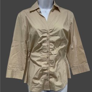 NY&C Mid-Sleeve Button Front Shirt